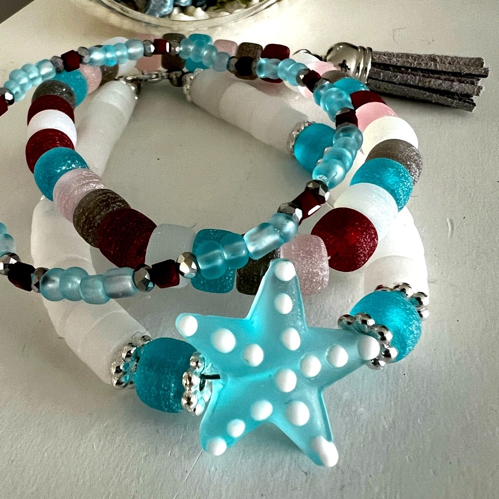 Blue Glass Starfish by Birdie Rain Design